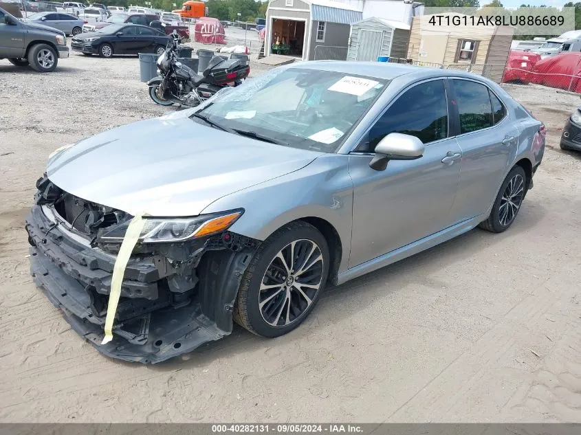 2020 Toyota Camry Se VIN: 4T1G11AK8LU886689 Lot: 40282131