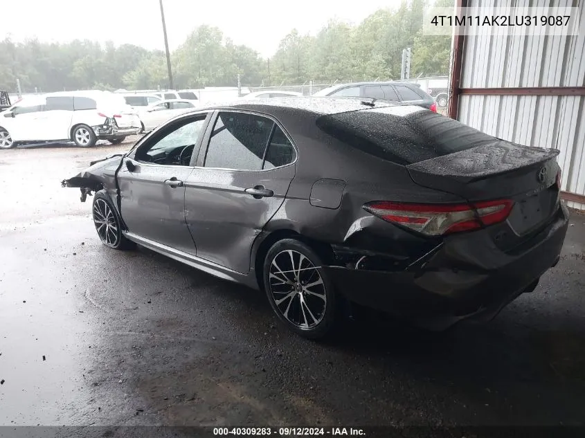 2020 Toyota Camry Se VIN: 4T1M11AK2LU319087 Lot: 40309283