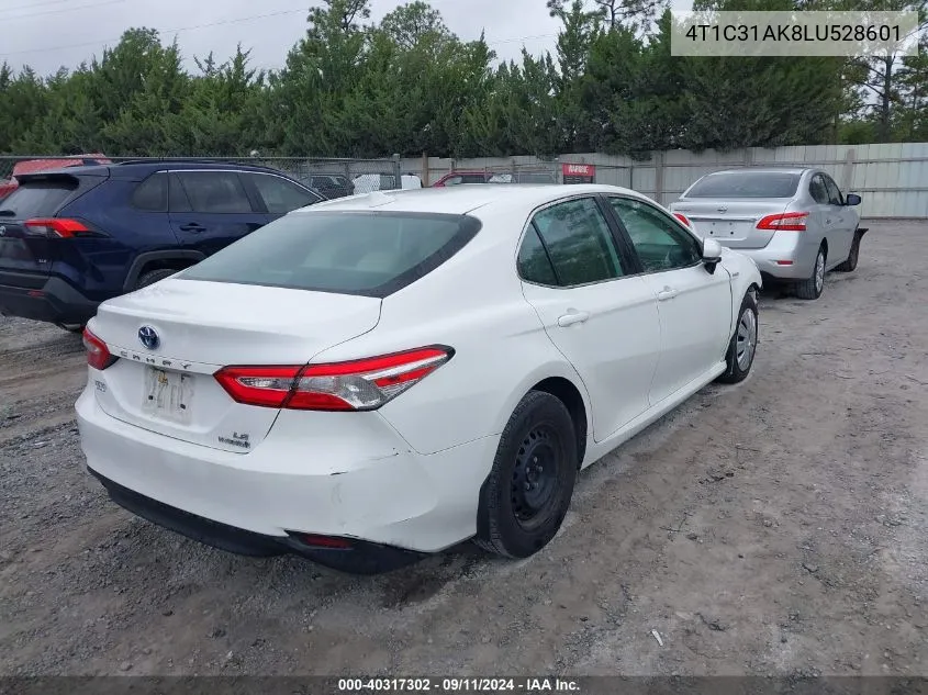 4T1C31AK8LU528601 2020 Toyota Camry Le Hybrid