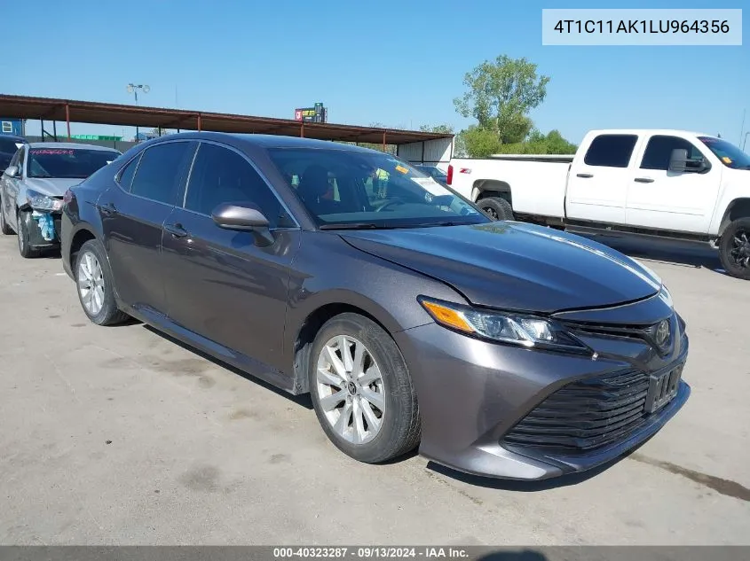 2020 Toyota Camry Le VIN: 4T1C11AK1LU964356 Lot: 40323287