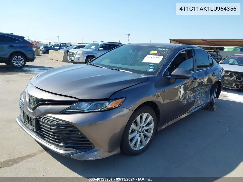 2020 Toyota Camry Le VIN: 4T1C11AK1LU964356 Lot: 40323287