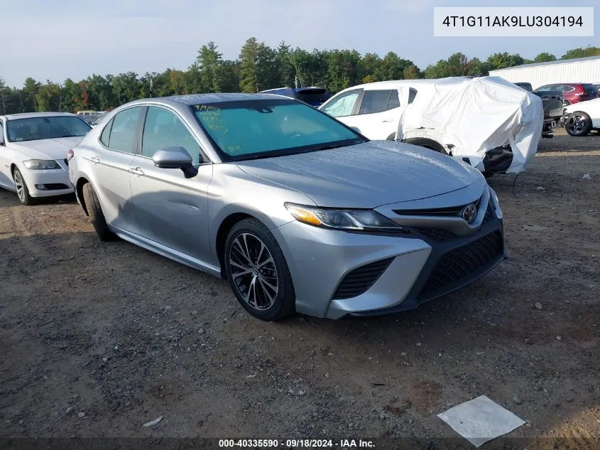 2020 Toyota Camry Se VIN: 4T1G11AK9LU304194 Lot: 40335590