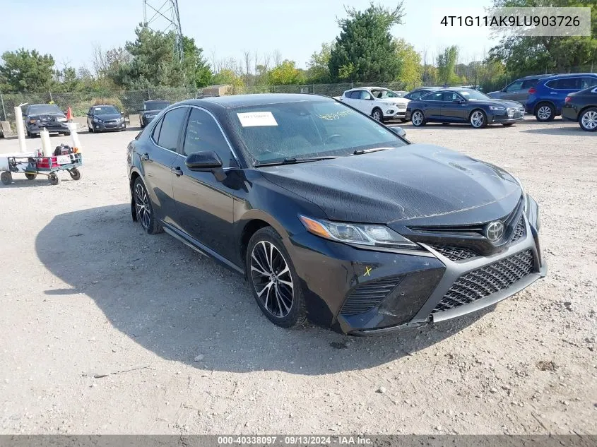 2020 Toyota Camry Se/Se Night Shade VIN: 4T1G11AK9LU903726 Lot: 40338097