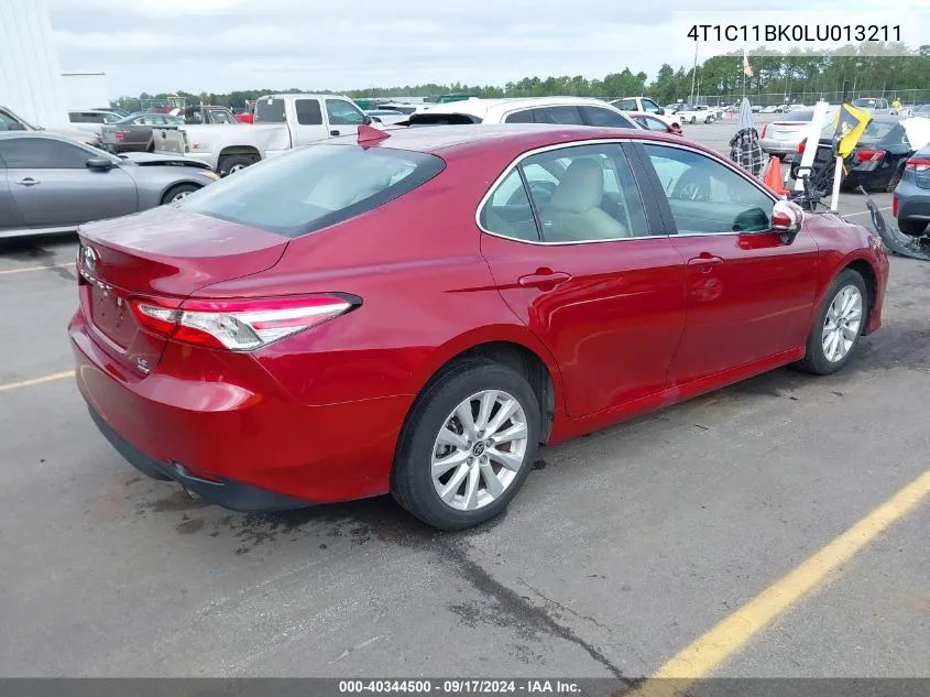 4T1C11BK0LU013211 2020 Toyota Camry Le Awd