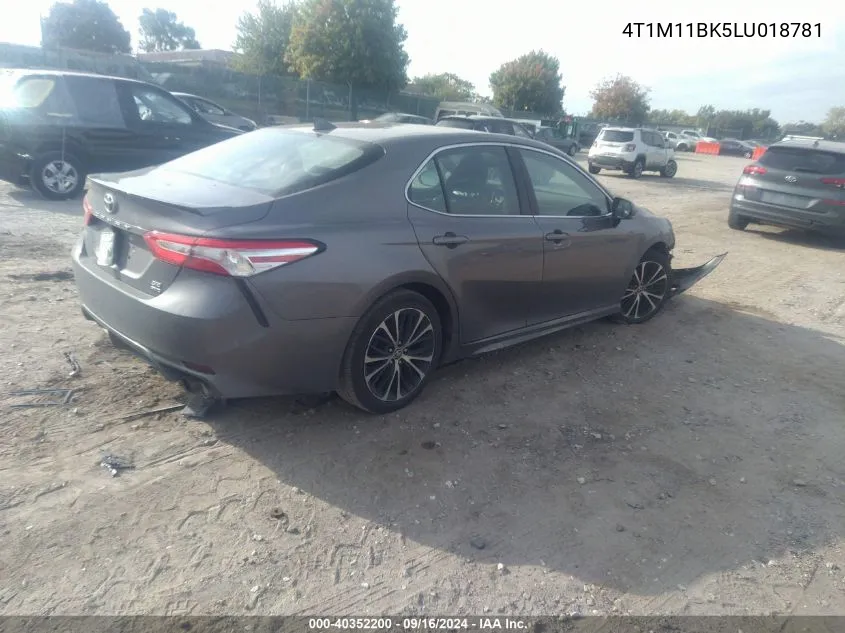 4T1M11BK5LU018781 2020 Toyota Camry Se Awd