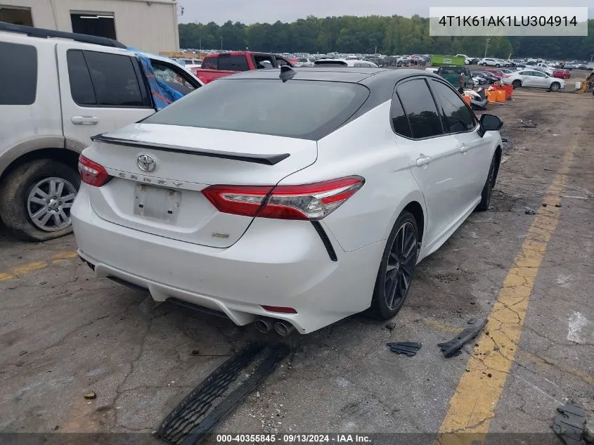 4T1K61AK1LU304914 2020 Toyota Camry Xse