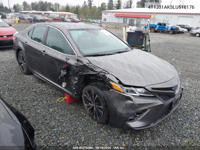 2020 Toyota Camry Se Hybrid VIN: 4T1J31AK3LU518176 Lot: 40370069