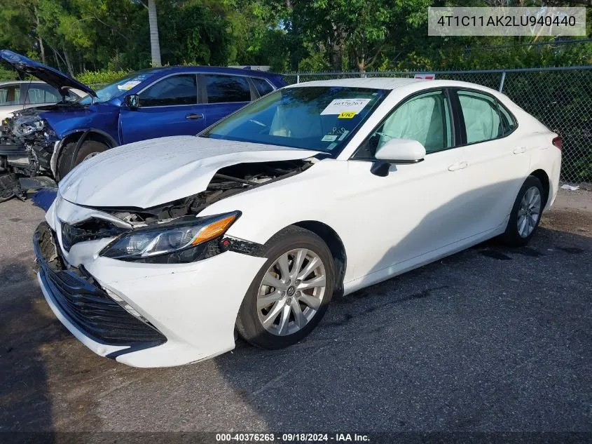 2020 Toyota Camry Le VIN: 4T1C11AK2LU940440 Lot: 40376263