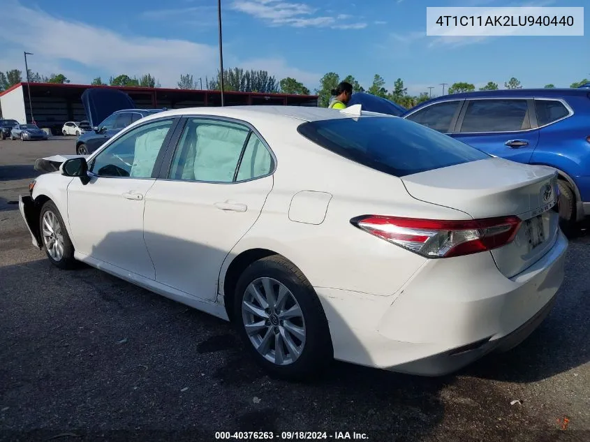 2020 Toyota Camry Le VIN: 4T1C11AK2LU940440 Lot: 40376263