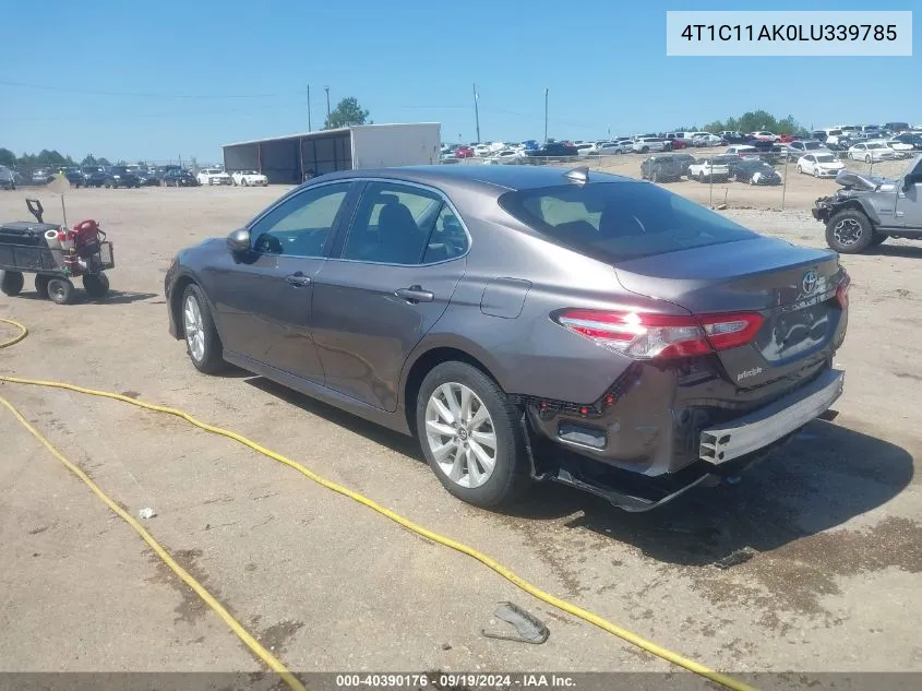 2020 Toyota Camry Le VIN: 4T1C11AK0LU339785 Lot: 40390176