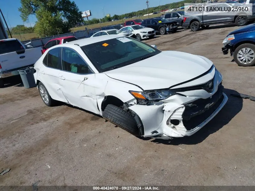 2020 Toyota Camry Le VIN: 4T1C11AKXLU325960 Lot: 40424070