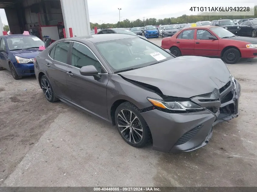 2020 Toyota Camry Se VIN: 4T1G11AK6LU943228 Lot: 40448085