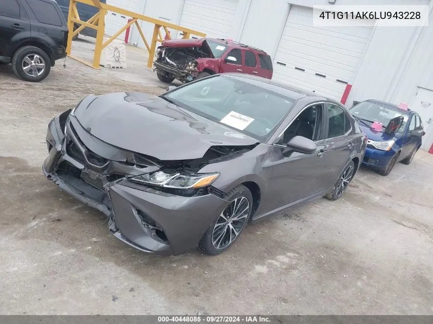 2020 Toyota Camry Se VIN: 4T1G11AK6LU943228 Lot: 40448085