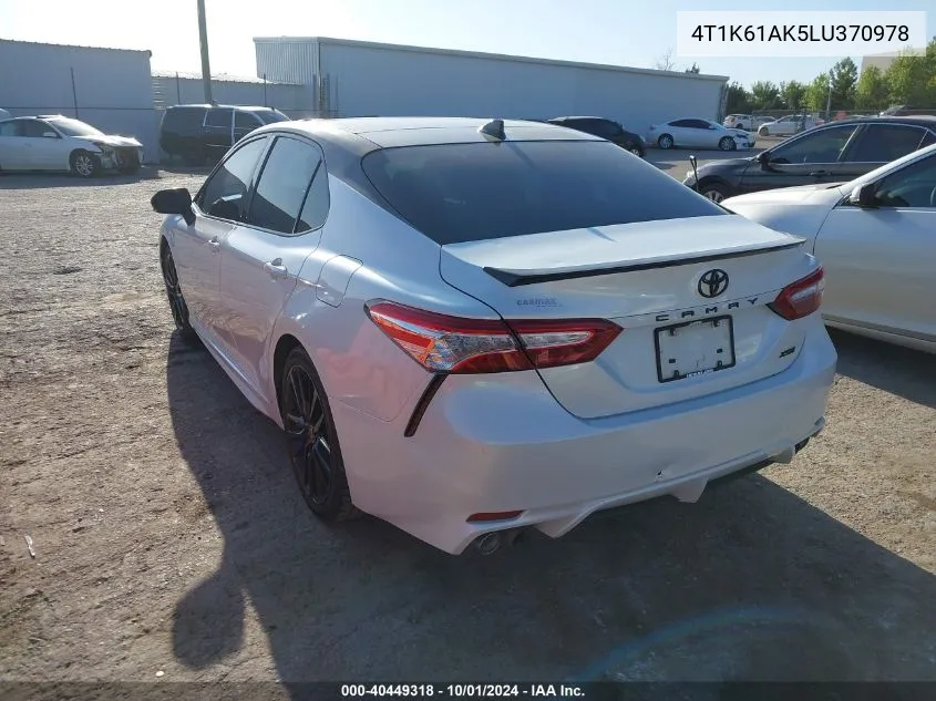 4T1K61AK5LU370978 2020 Toyota Camry Xse