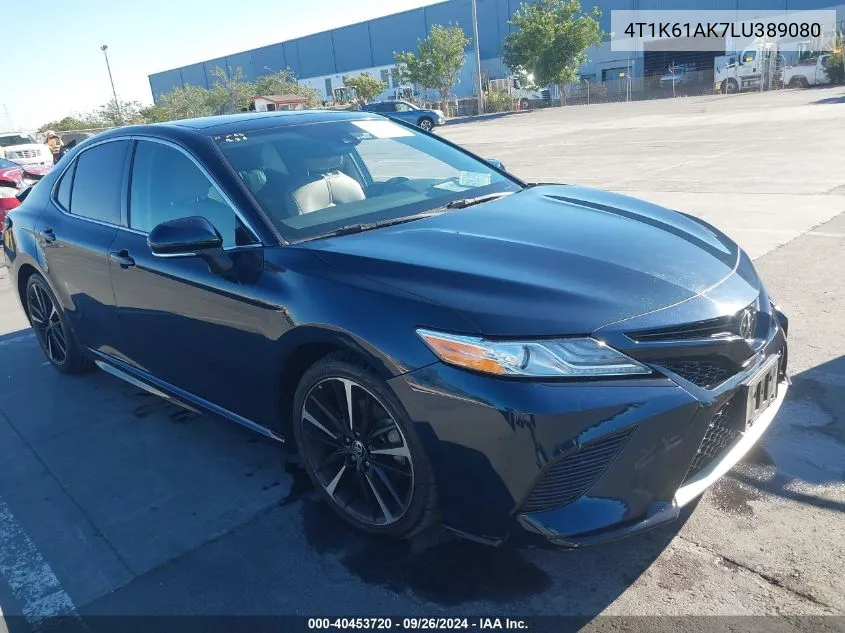 4T1K61AK7LU389080 2020 Toyota Camry Xse