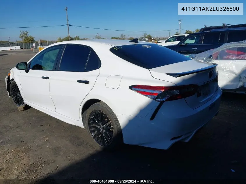 2020 Toyota Camry Se Nightshade Edition VIN: 4T1G11AK2LU326800 Lot: 40461908