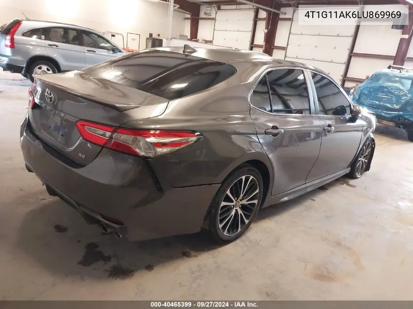 2020 Toyota Camry Se VIN: 4T1G11AK6LU869969 Lot: 40465399