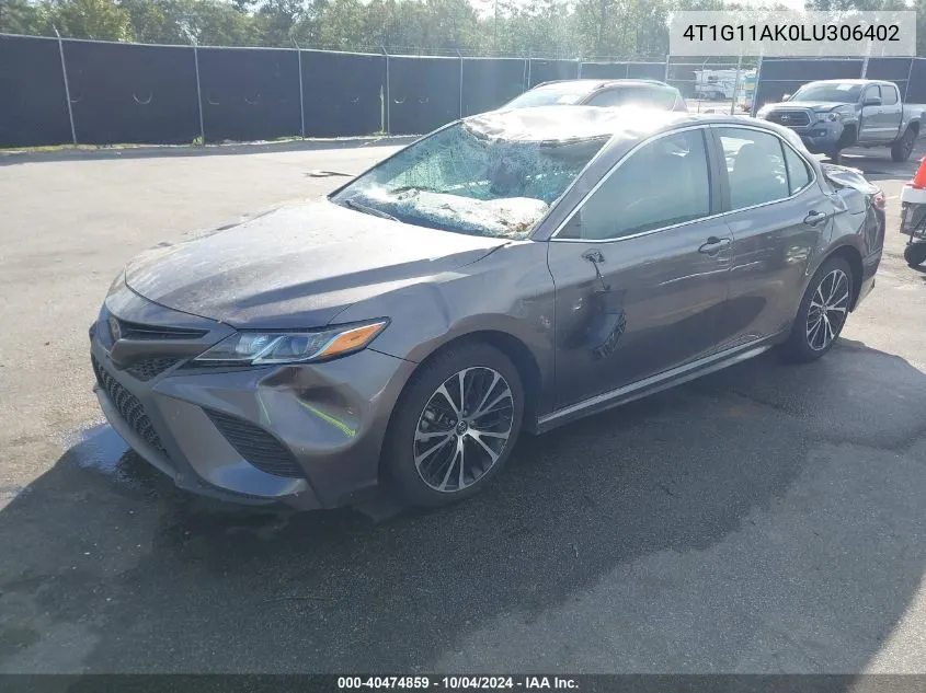 4T1G11AK0LU306402 2020 Toyota Camry Se