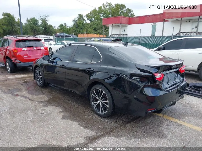 2020 Toyota Camry Se VIN: 4T1G11AKXLU964938 Lot: 40482203