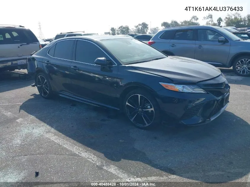 2020 Toyota Camry Xse VIN: 4T1K61AK4LU376433 Lot: 40488428