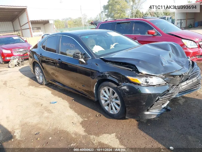 2020 Toyota Camry Le VIN: 4T1C11AK3LU393694 Lot: 40550623