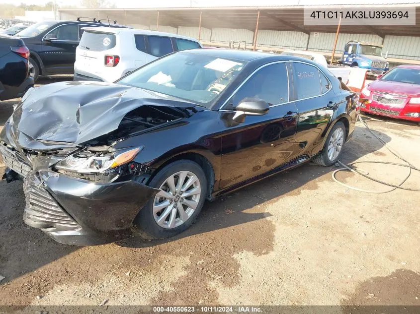 2020 Toyota Camry Le VIN: 4T1C11AK3LU393694 Lot: 40550623