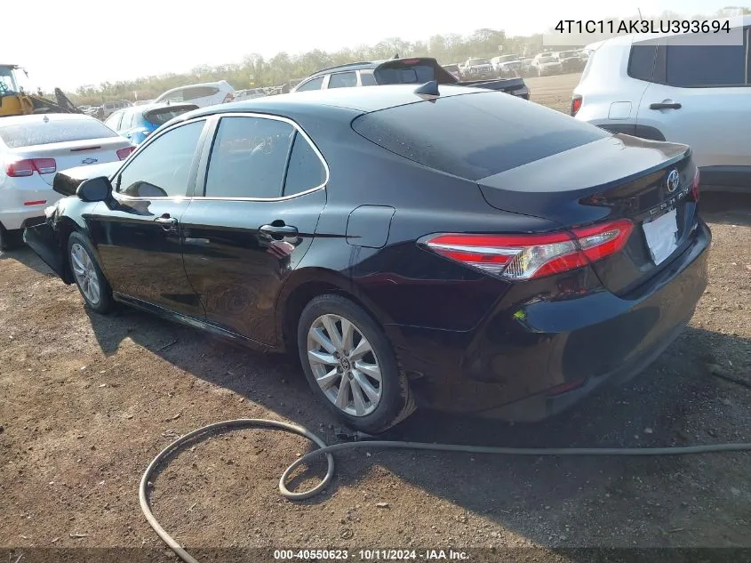 2020 Toyota Camry Le VIN: 4T1C11AK3LU393694 Lot: 40550623