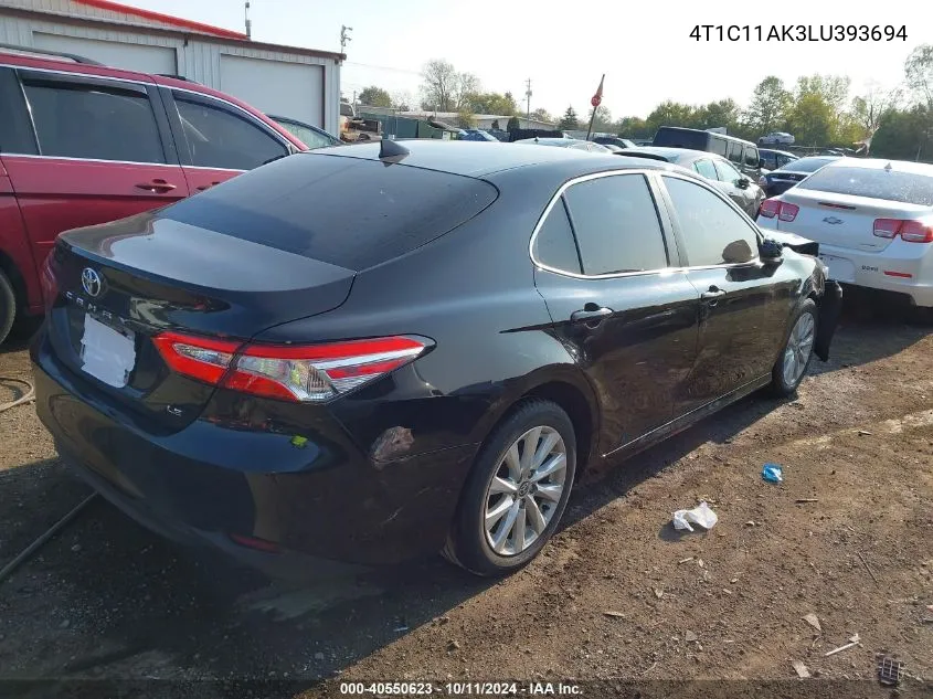 2020 Toyota Camry Le VIN: 4T1C11AK3LU393694 Lot: 40550623