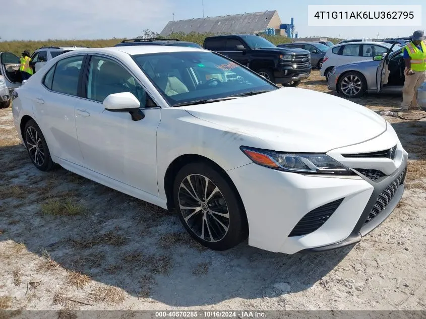 2020 Toyota Camry Se VIN: 4T1G11AK6LU362795 Lot: 40570285