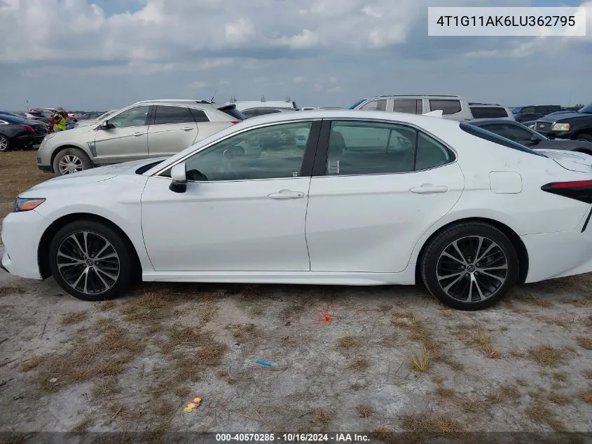 2020 Toyota Camry Se VIN: 4T1G11AK6LU362795 Lot: 40570285