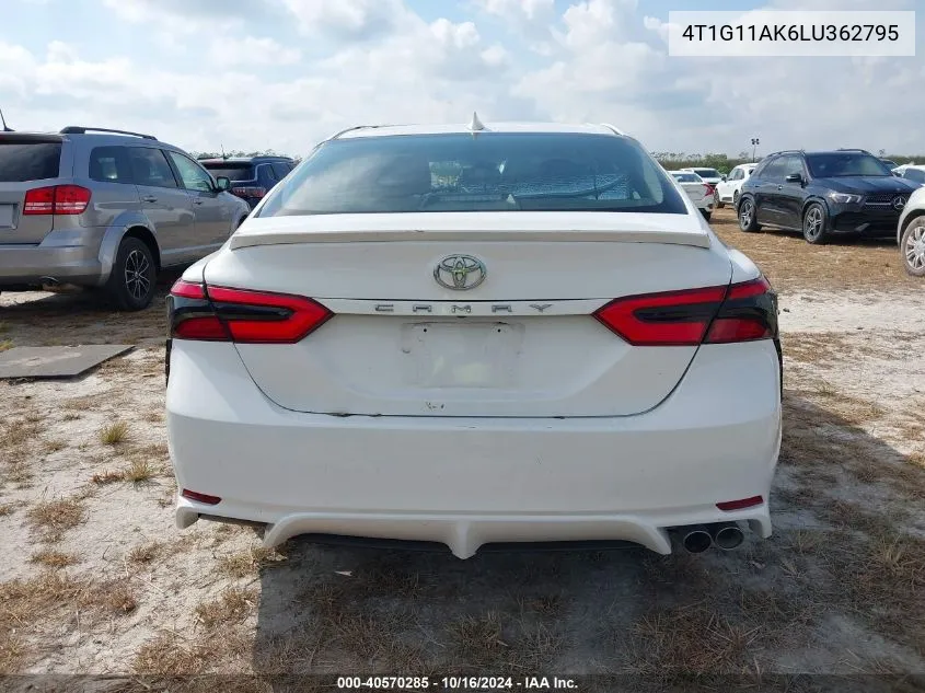 2020 Toyota Camry Se VIN: 4T1G11AK6LU362795 Lot: 40570285