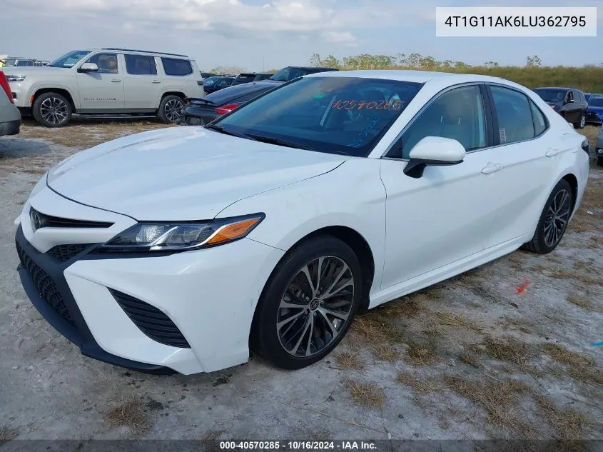 2020 Toyota Camry Se VIN: 4T1G11AK6LU362795 Lot: 40570285