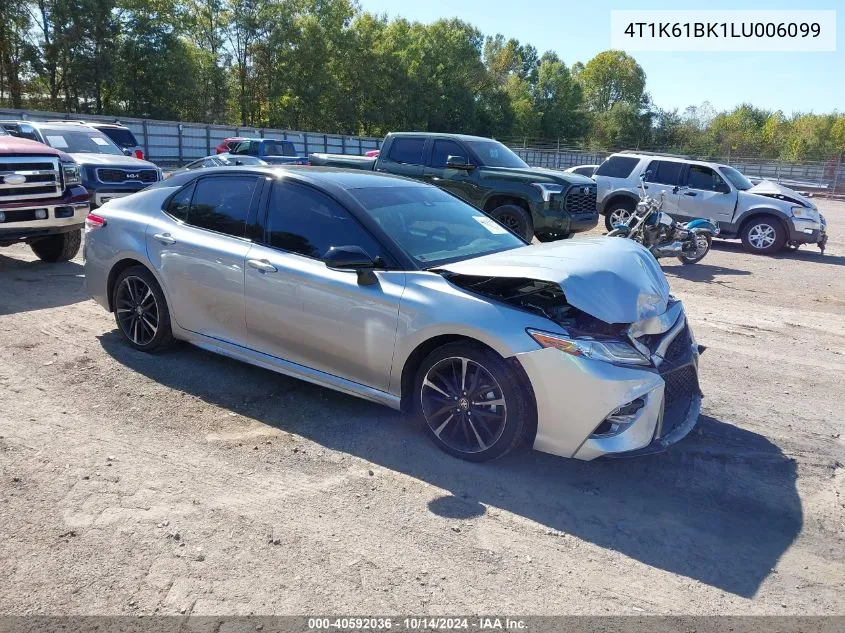 2020 Toyota Camry Xse Awd VIN: 4T1K61BK1LU006099 Lot: 40592036