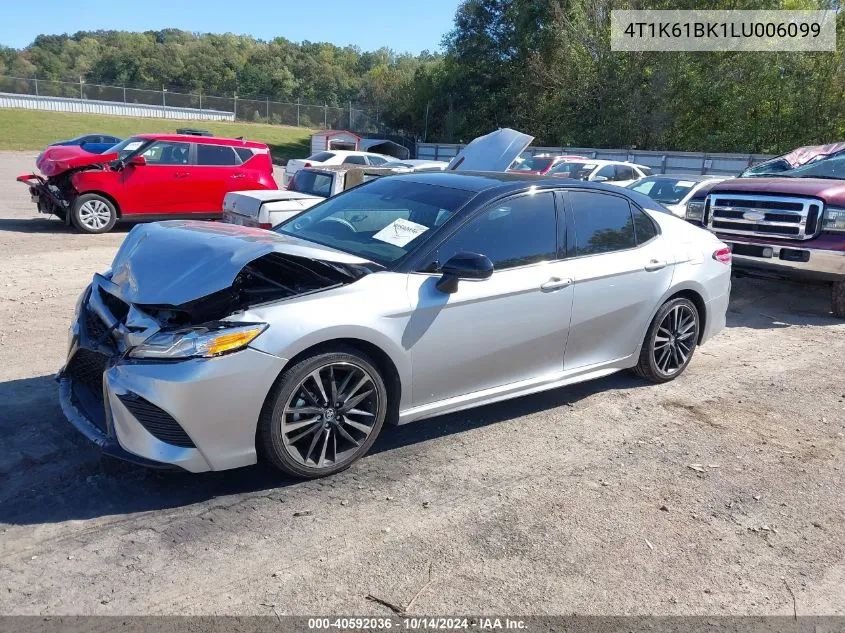 2020 Toyota Camry Xse Awd VIN: 4T1K61BK1LU006099 Lot: 40592036