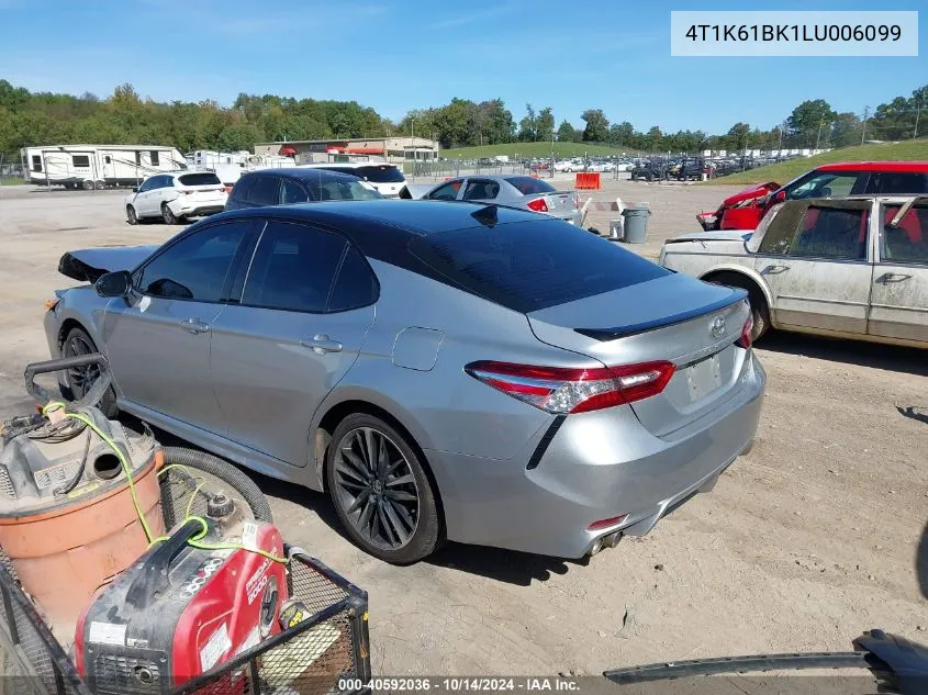 2020 Toyota Camry Xse Awd VIN: 4T1K61BK1LU006099 Lot: 40592036