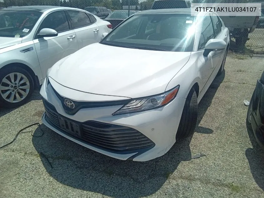 2020 Toyota Camry Xle VIN: 4T1FZ1AK1LU034107 Lot: 40609170