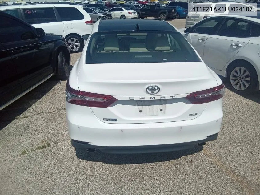 2020 Toyota Camry Xle VIN: 4T1FZ1AK1LU034107 Lot: 40609170