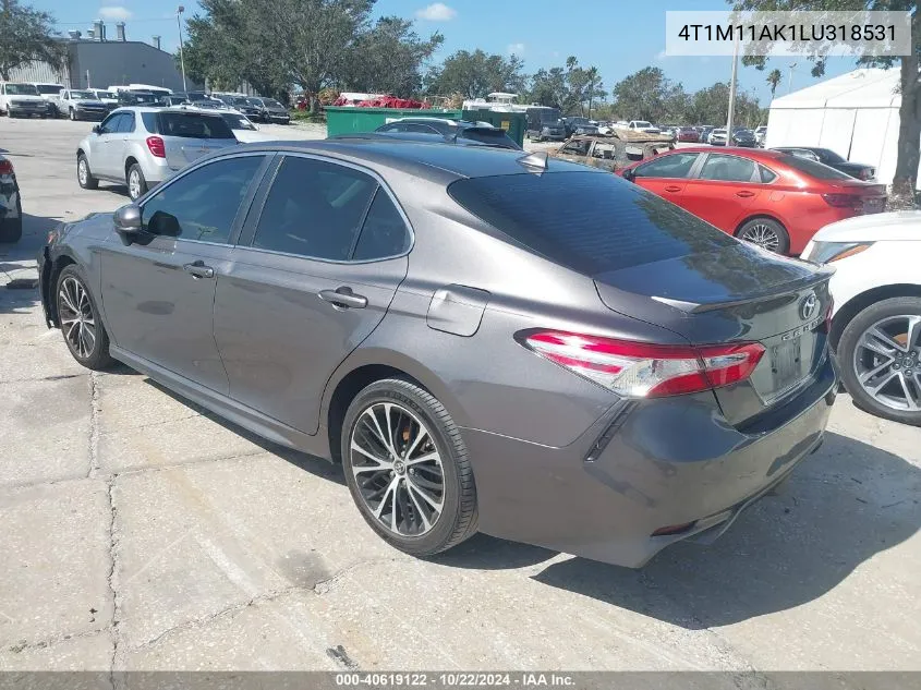 2020 Toyota Camry Se VIN: 4T1M11AK1LU318531 Lot: 40619122