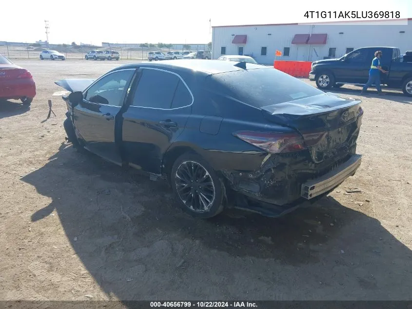 2020 Toyota Camry Se VIN: 4T1G11AK5LU369818 Lot: 40656799