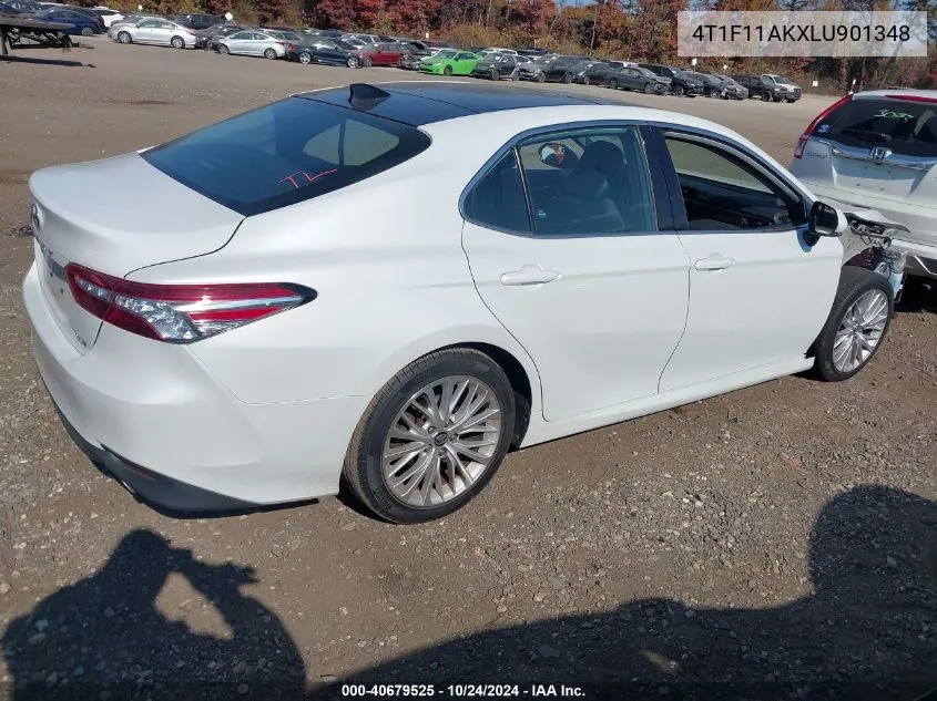 2020 Toyota Camry Xle VIN: 4T1F11AKXLU901348 Lot: 40679525