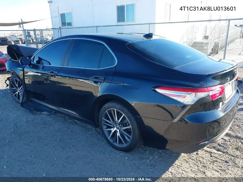 2020 Toyota Camry Le Hybrid VIN: 4T1C31AK8LU013601 Lot: 40679680