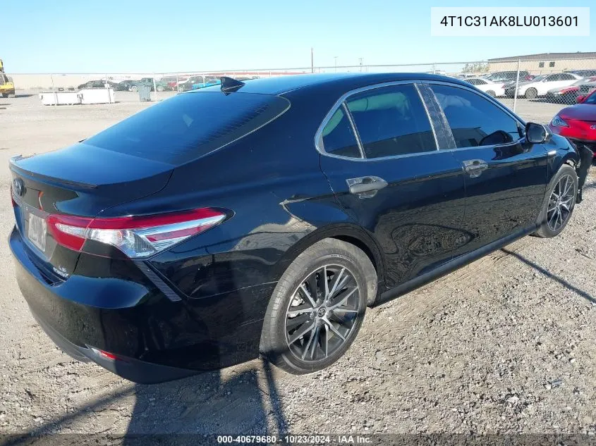 2020 Toyota Camry Le Hybrid VIN: 4T1C31AK8LU013601 Lot: 40679680