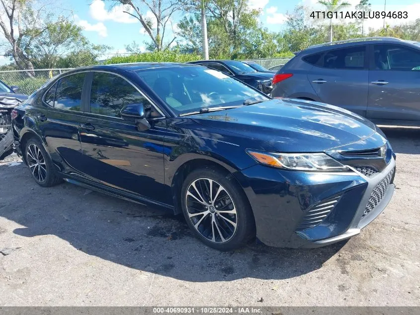 2020 Toyota Camry Se VIN: 4T1G11AK3LU894683 Lot: 40690931