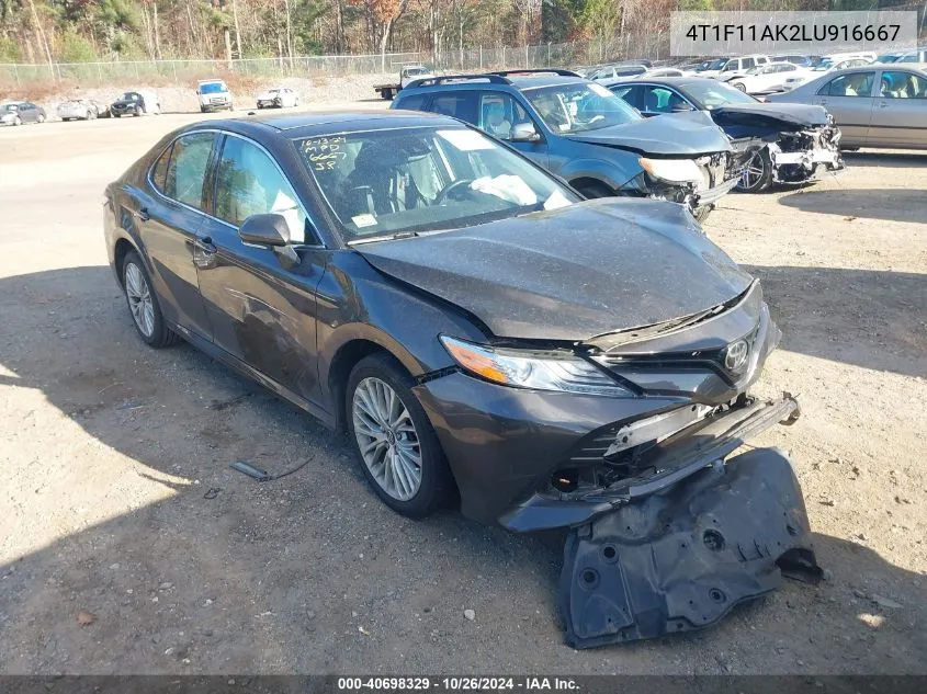 2020 Toyota Camry Xle VIN: 4T1F11AK2LU916667 Lot: 40698329