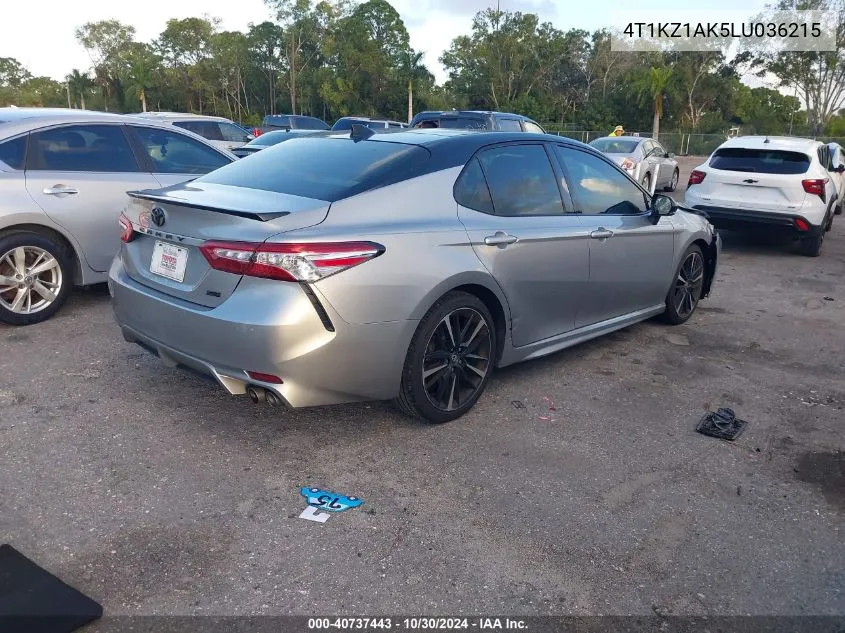 2020 Toyota Camry Xse V6 VIN: 4T1KZ1AK5LU036215 Lot: 40737443