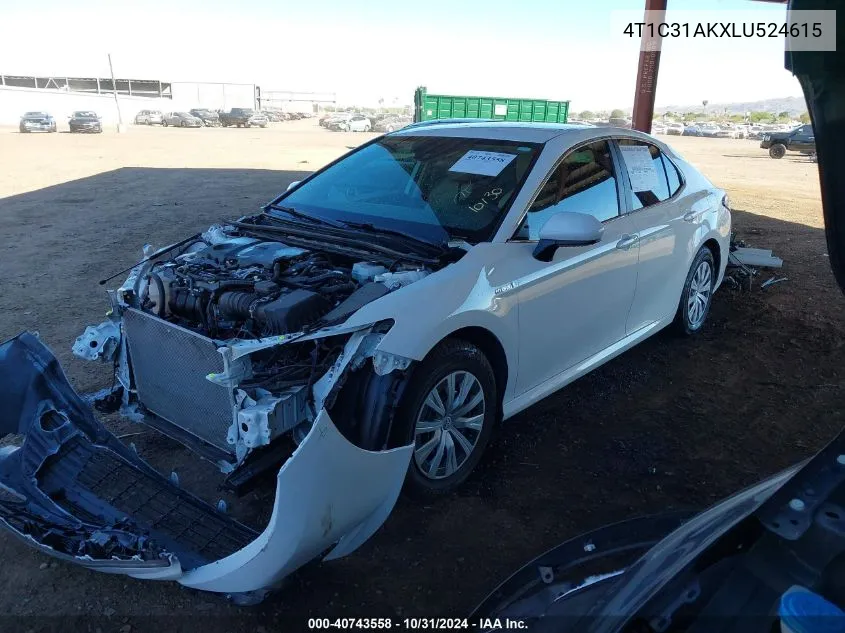 4T1C31AKXLU524615 2020 Toyota Camry Le Hybrid