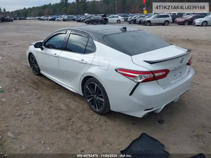 2020 Toyota Camry Xse V6 VIN: 4T1KZ1AK4LU039168 Lot: 40762478