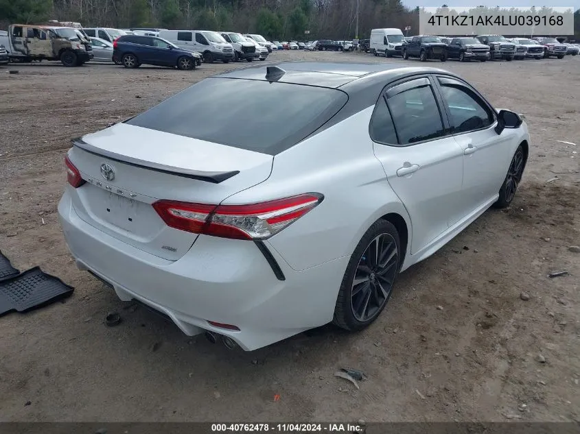 2020 Toyota Camry Xse V6 VIN: 4T1KZ1AK4LU039168 Lot: 40762478