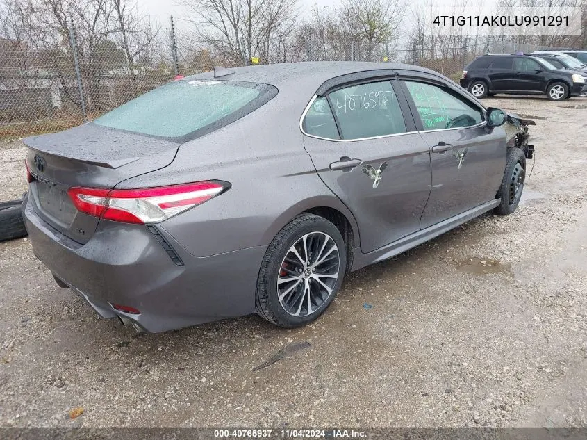 2020 Toyota Camry Se VIN: 4T1G11AK0LU991291 Lot: 40765937