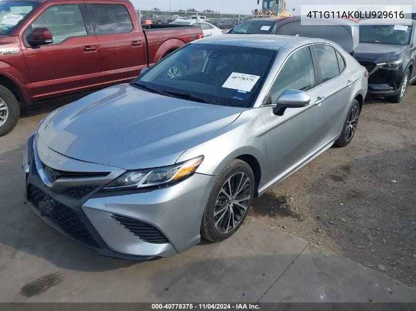 4T1G11AK0LU929616 2020 Toyota Camry Se